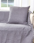 Διακοσμητική Μαξιλαροθήκη Charisma Cotton Stripe Anthracite 57X57